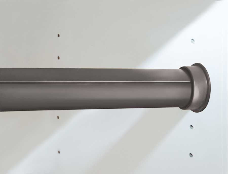 slate gray closet rod for clothes