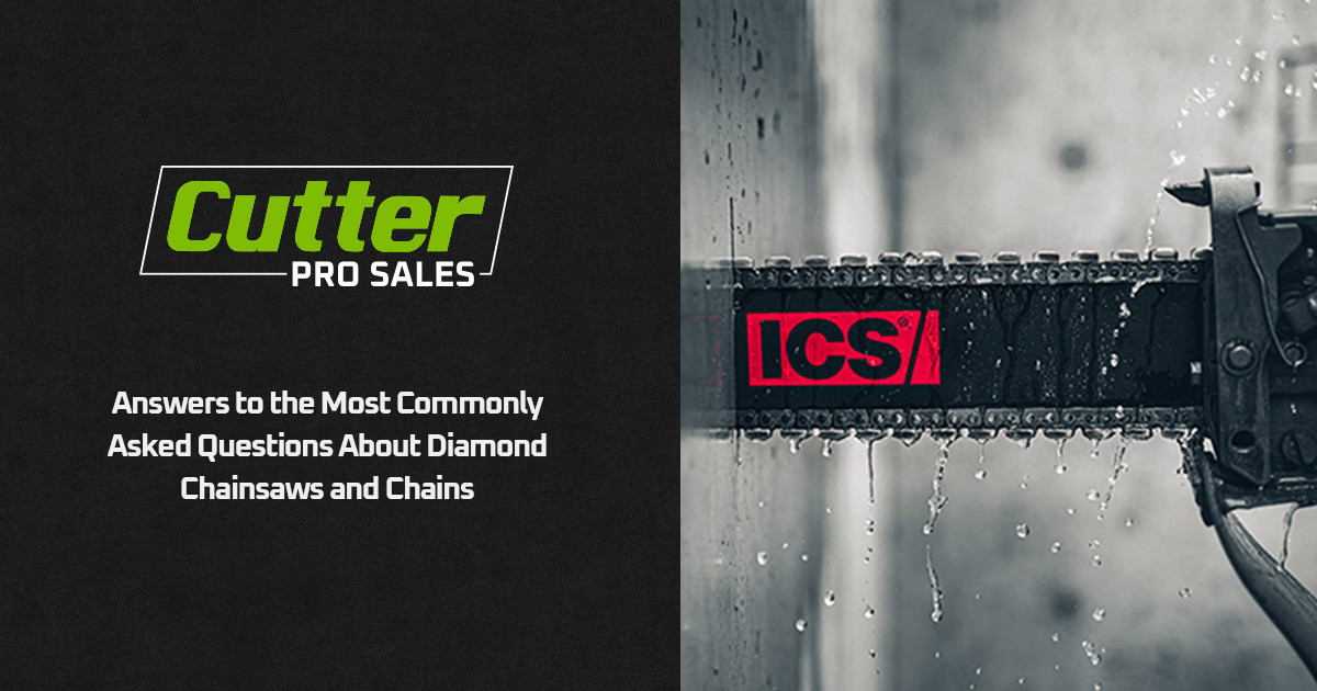 ICS chainsaw cutting concrete