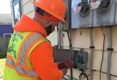 Fiber install in Rochester, NY.