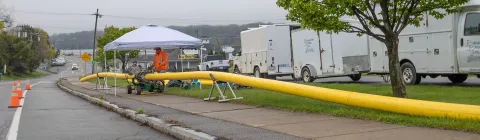 Pipe fusion project on Culver Rd. in Rochester, NY.