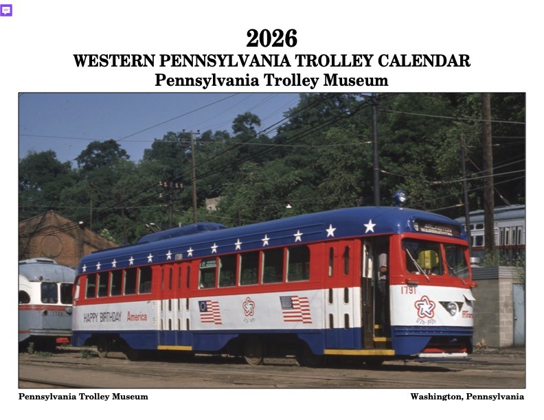 2026 Pennsylvania Trolley Museum Calendar