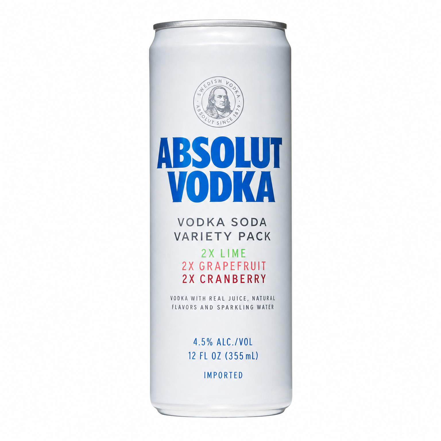 Absolut Vodka Soda Variety Pack 8 x 355ml