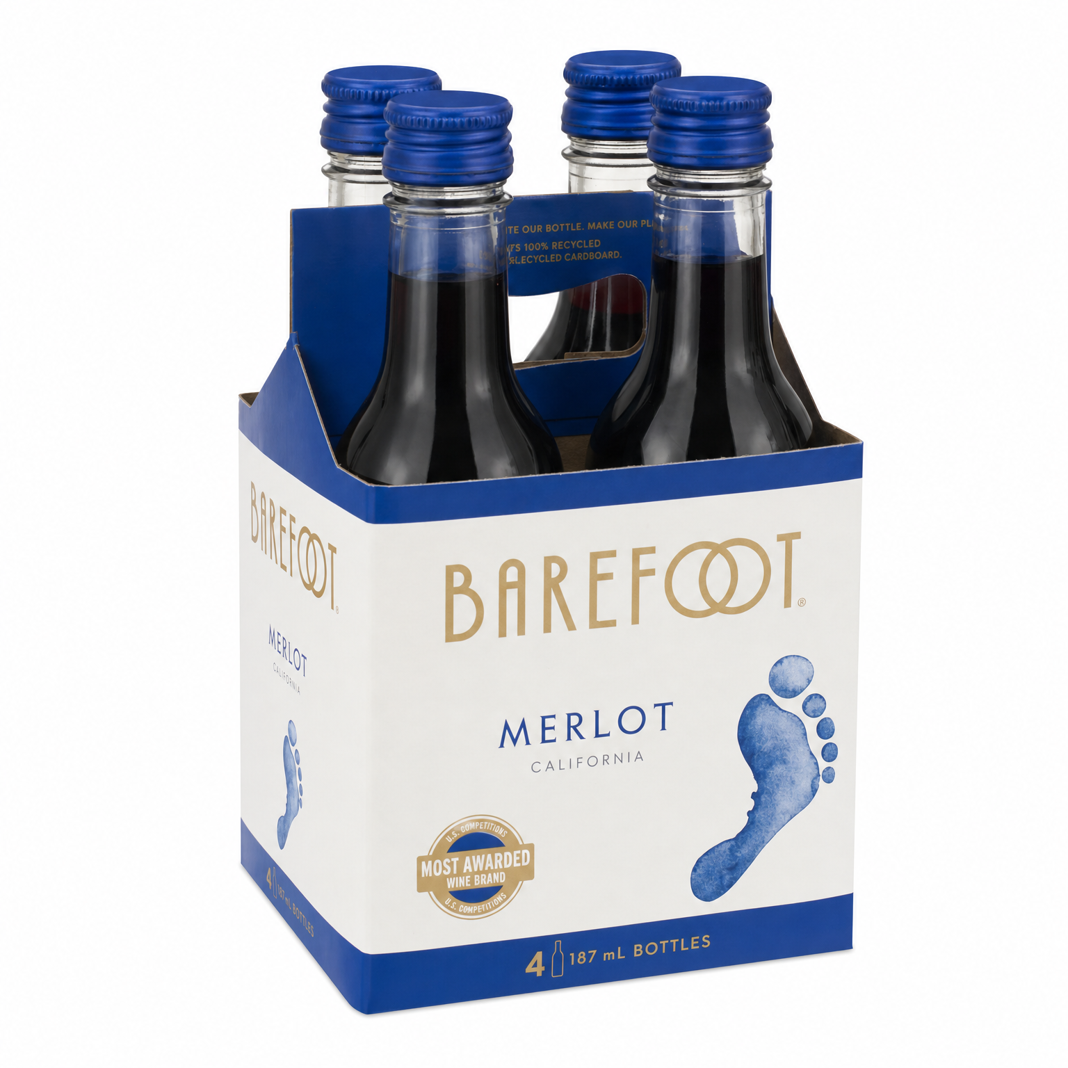 Barefoot Merlot 4 Pack 4 x 187ml