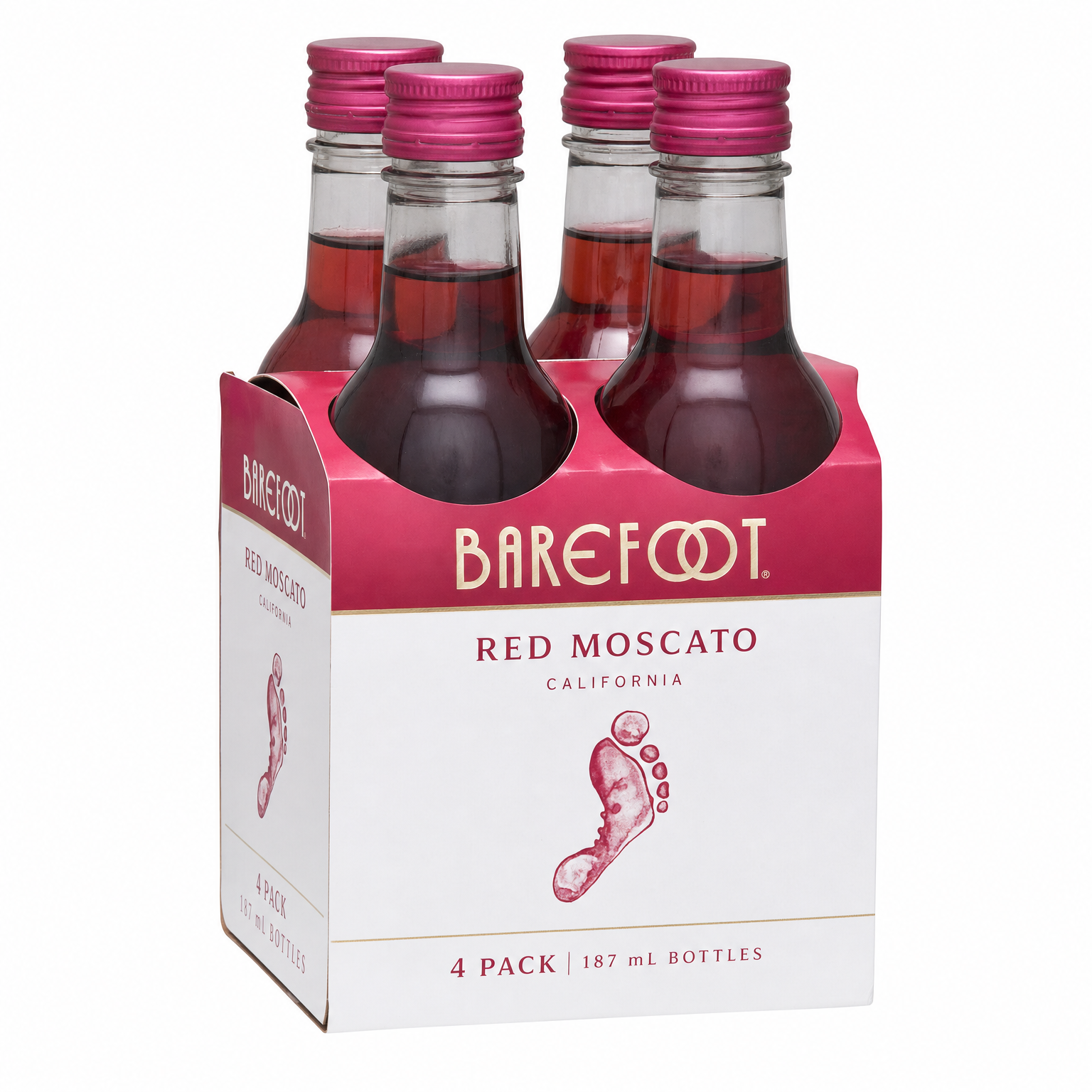 Barefoot Red Moscato 4 x 187ml