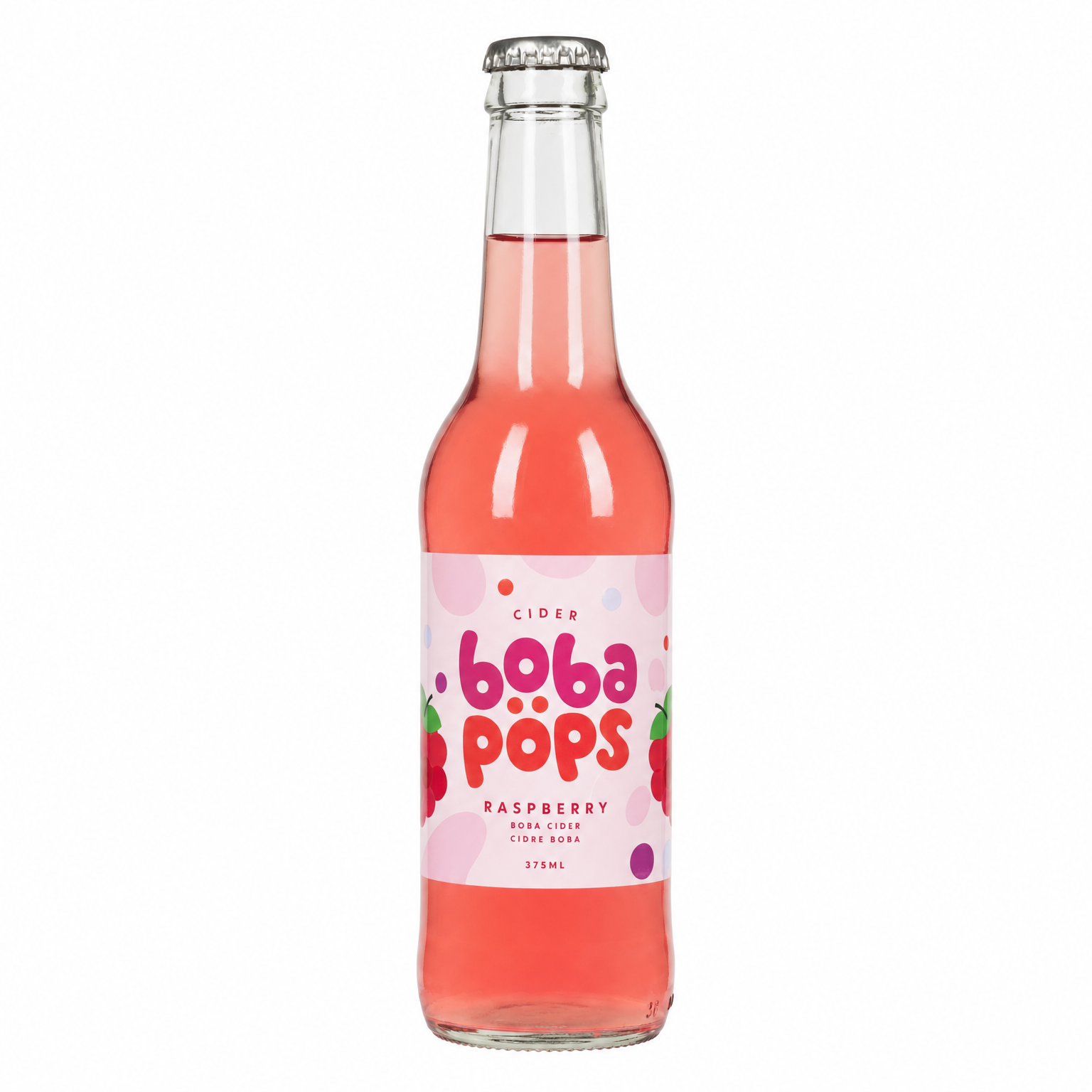 Boba Pops Raspberry 375ml