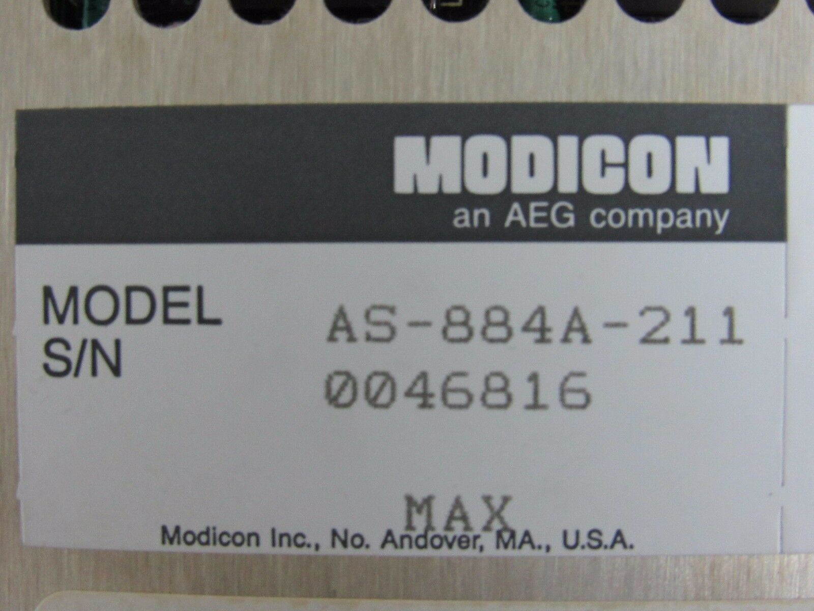 Modicon AS-884A-211 (AS 884A 211) Processor/Controller