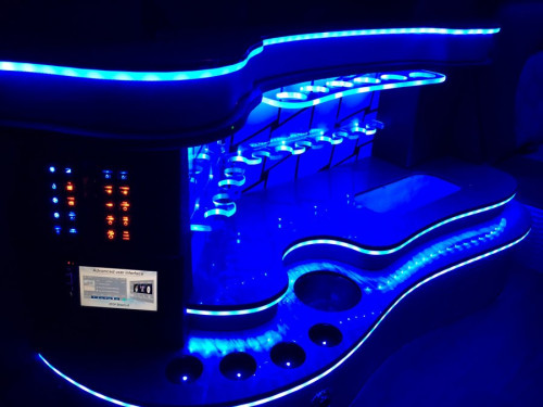 Chevy Tahoe Limo blue interior