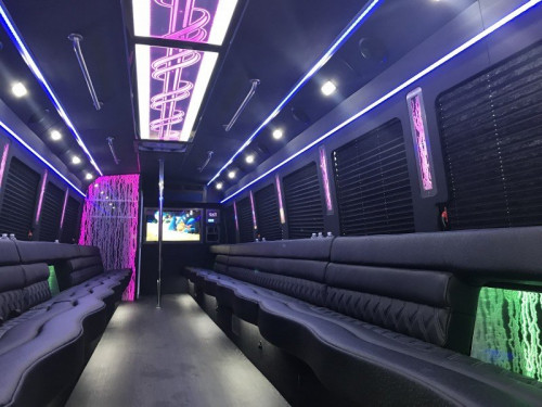 limo bus in Buffalo NY interior