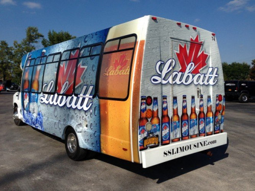 Labatt Blue Limo Bus back