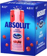 Absolute Vodka 4 Pack Ocean Spray
