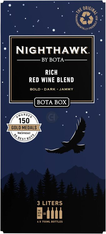 Bota Box Nighthawk Black Rich Red Blend 3L