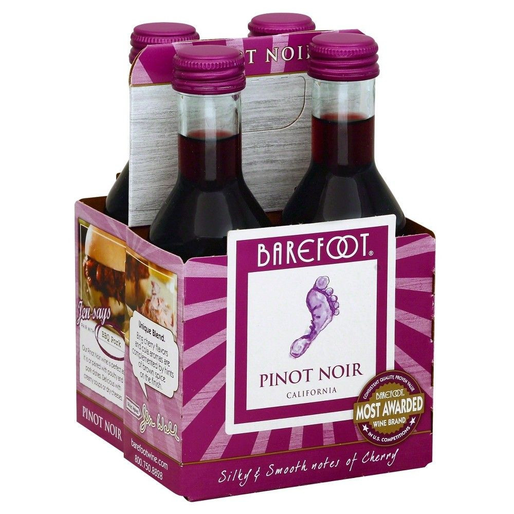 Barefoot Pinot Noir 187ml 4-Pack