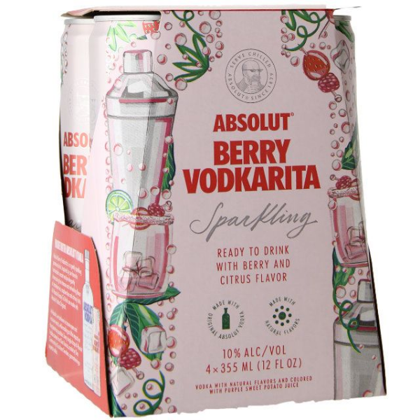Absolut Cocktails Berry Vodkarita 4pk
