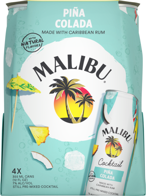Malibu Piña Colada 4 Pack 355ml