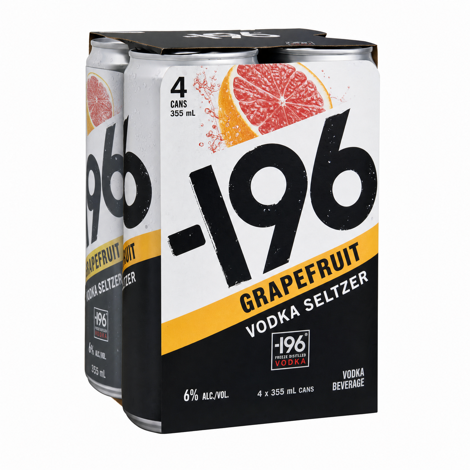 -196 Grapefruit Vodka Seltzer 4 Pack 355ml