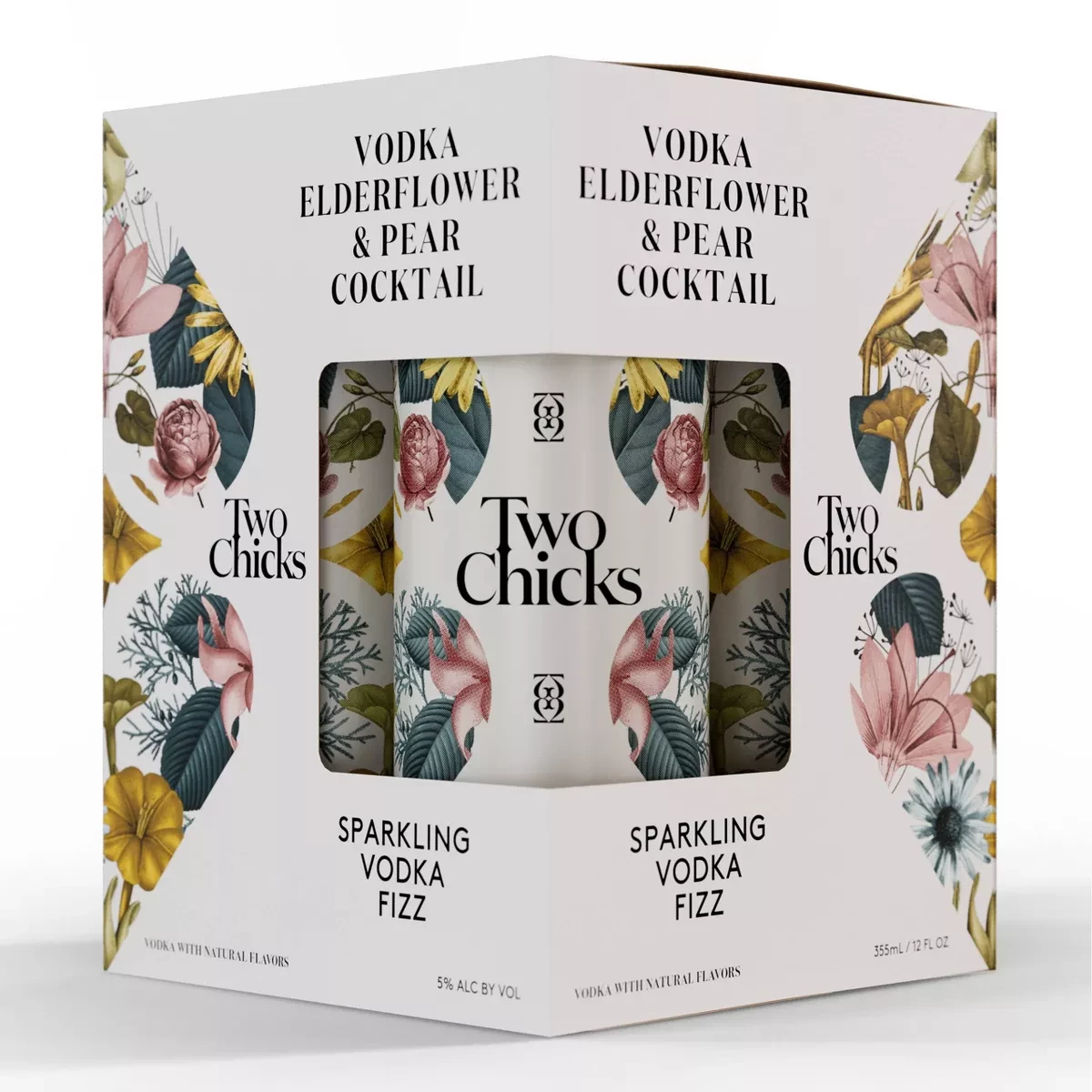 Two Chicks Elderflower Vodka Fizz 4pk 355ml