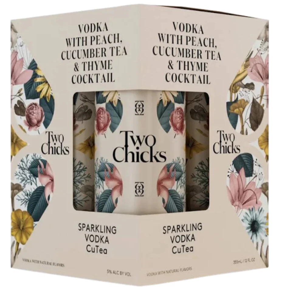 Two Chicks Vodka Cucumber Tea 4pk 355ml Cans
