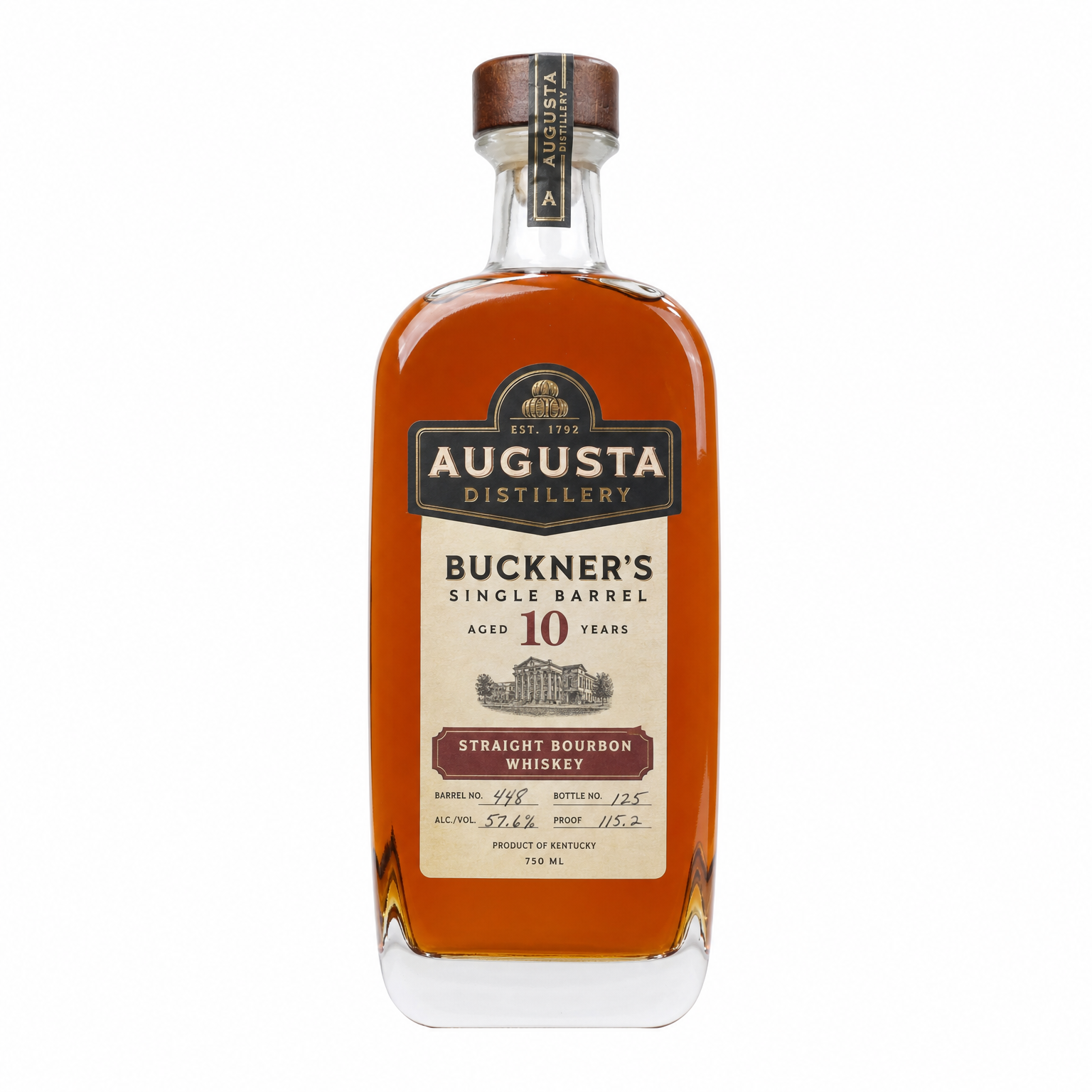 Augusta Distillery Buckner's 10 Single Barrel Bourbon 750ml