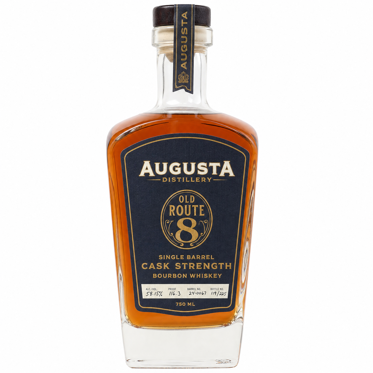 Augusta Distillery Old Route 8 Single Barrel Cask Strength Bourbon 750ml
