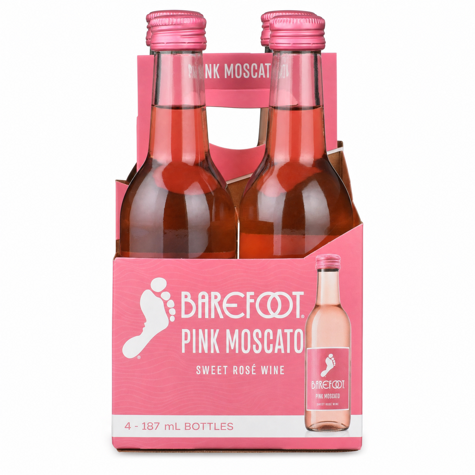 Barefoot Pink Moscato 4x187ml