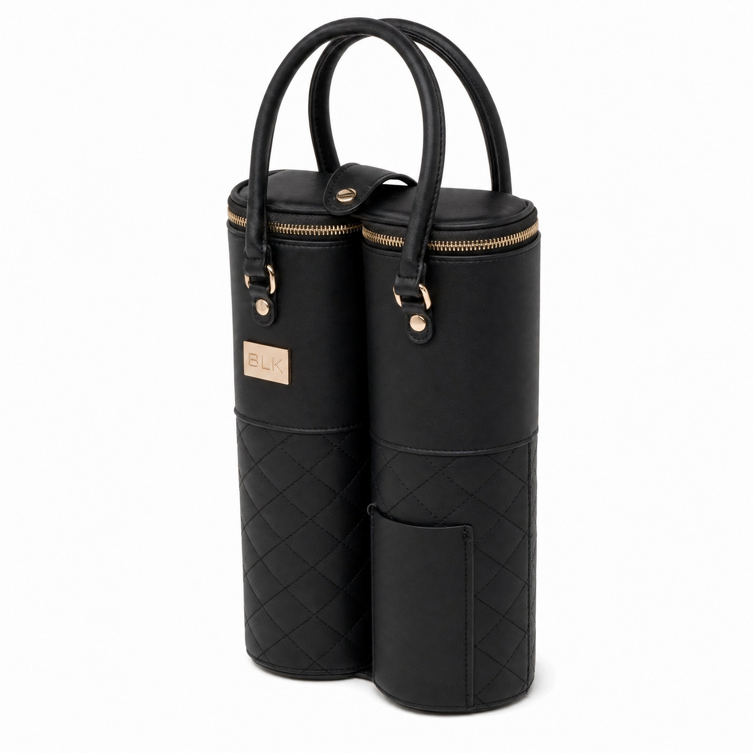 BLK 2Btl Wine Purse