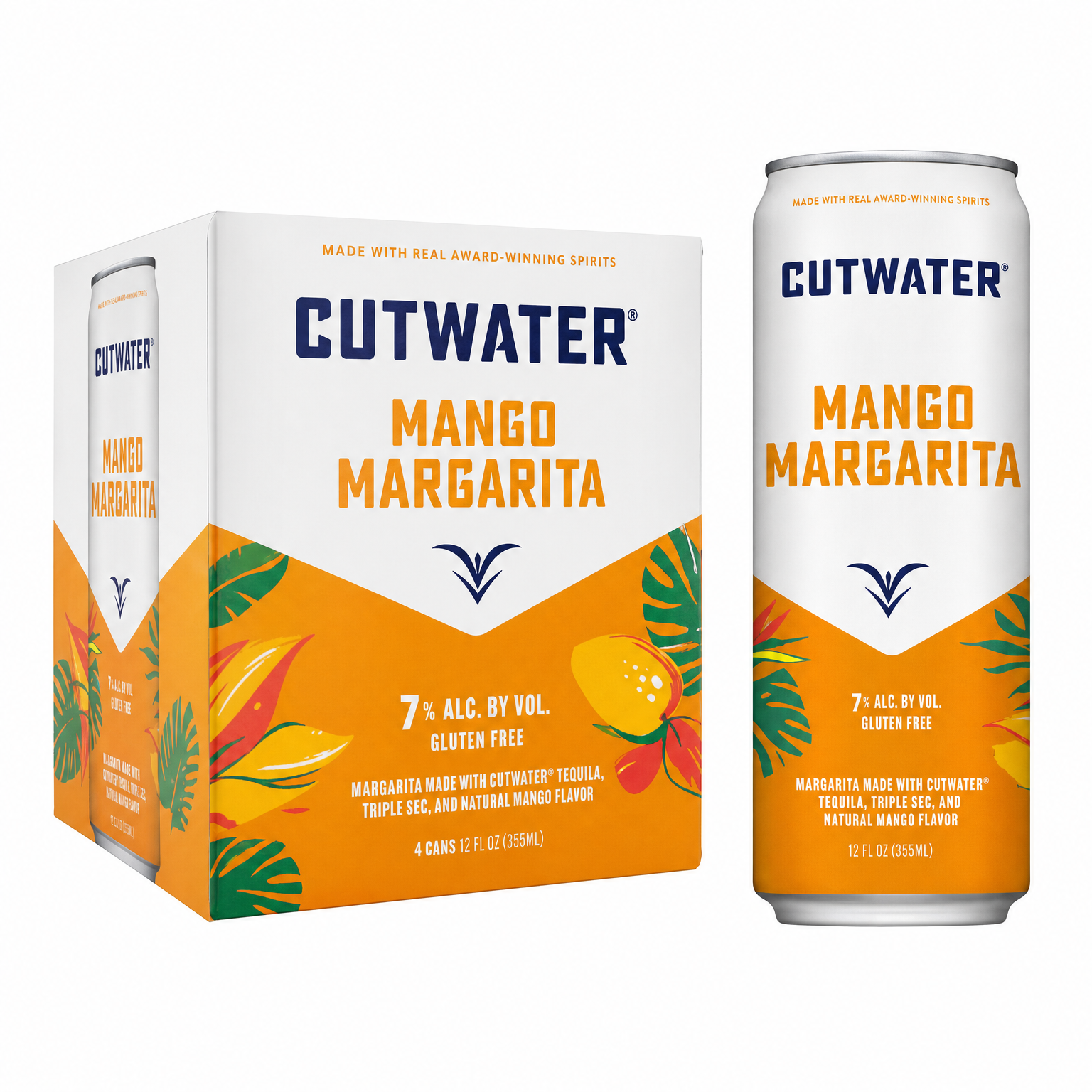 Cutwater Mango Margarita Can 4pk 355ml