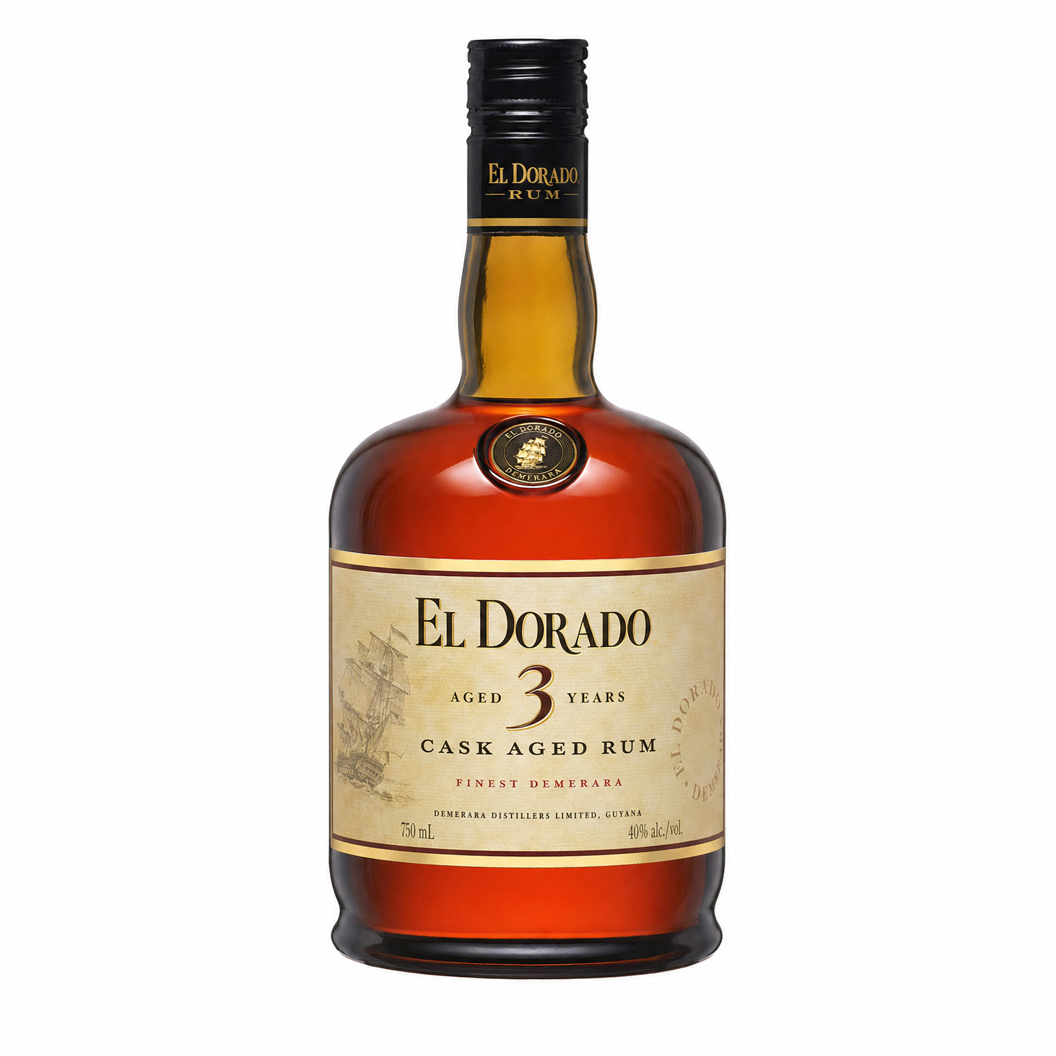El Dorado Cask Aged 3 Year Rum 750ml
