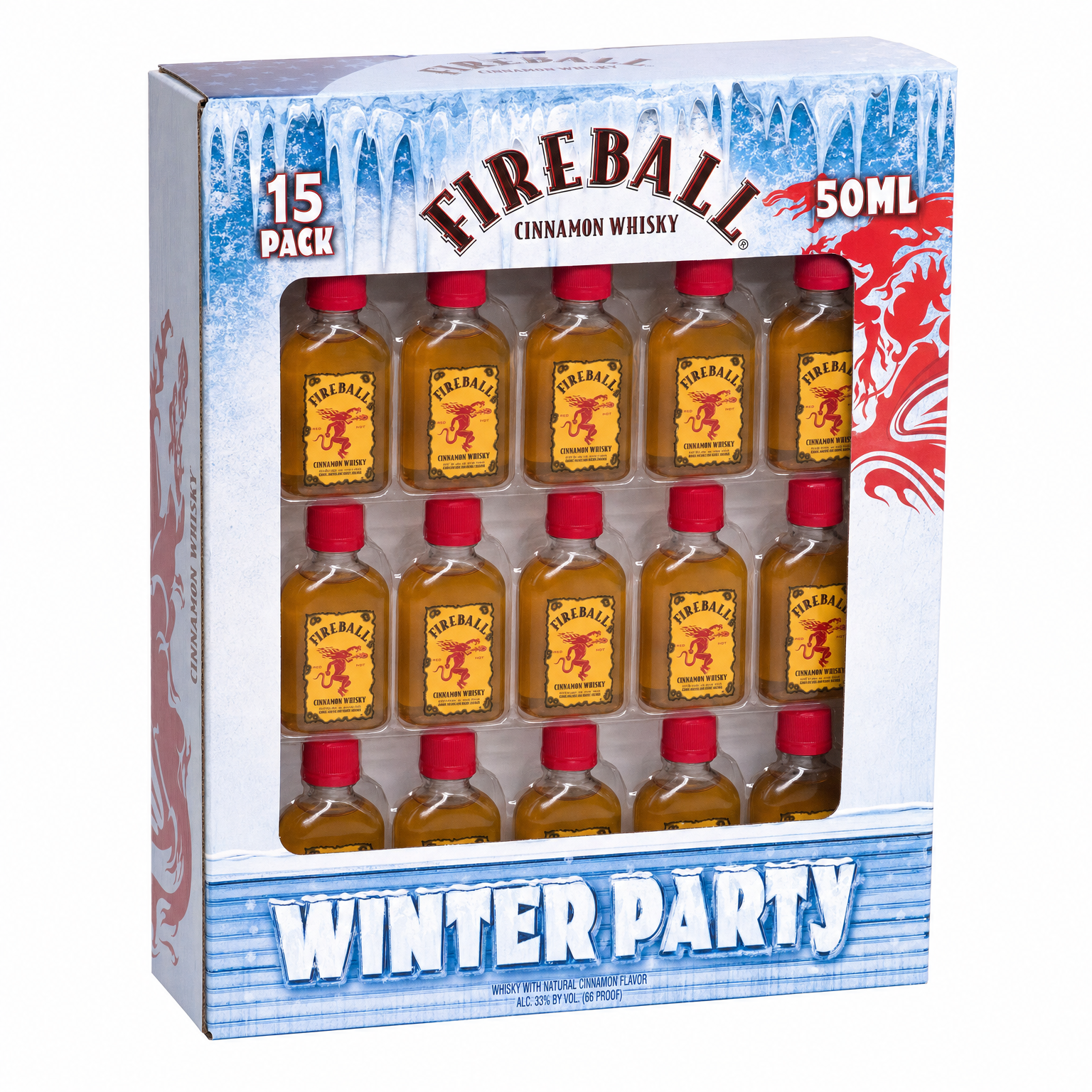 Fireball Cinnamon Whisky Winter Party 15pk 50ml