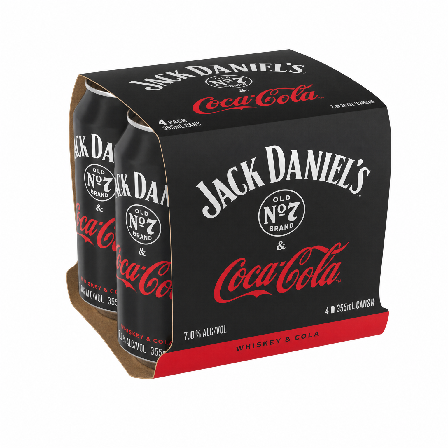 Jack Daniel's & Coca-Cola 4 Pack 355ml Cans