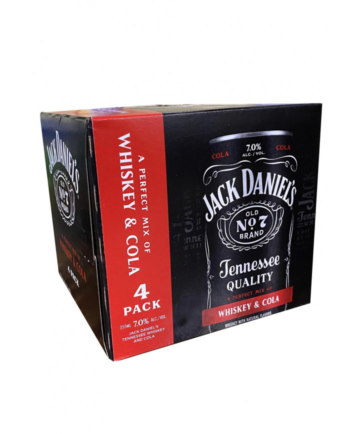 Jack Daniel's & Coca-Cola 4 Pack 355ml Cans