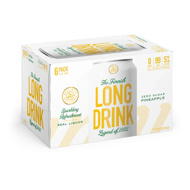 Long Drink Zero Pineapple 6-Pack 12oz Cans