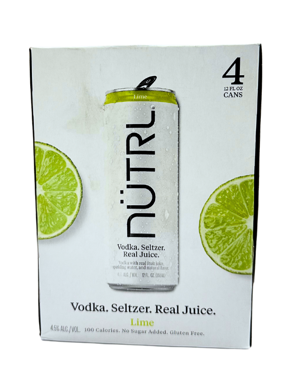Nütrl Vodka Seltzer Lime 4 Pack 12oz Cans