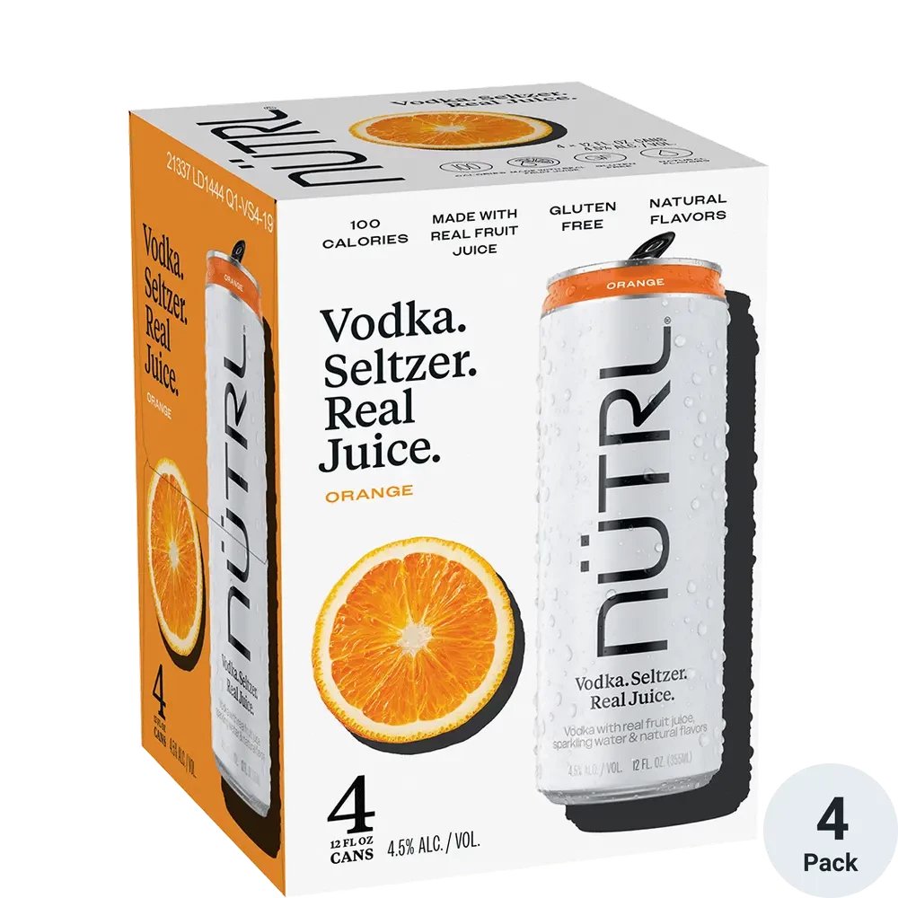 NÜTRL Orange 4 Pack 355ml Cans