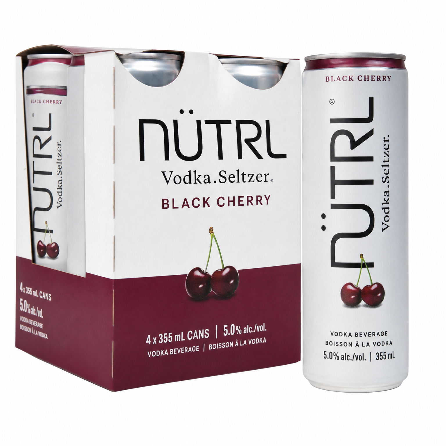 Nütrl Vodka Seltzer Black Cherry 4 x 355ml