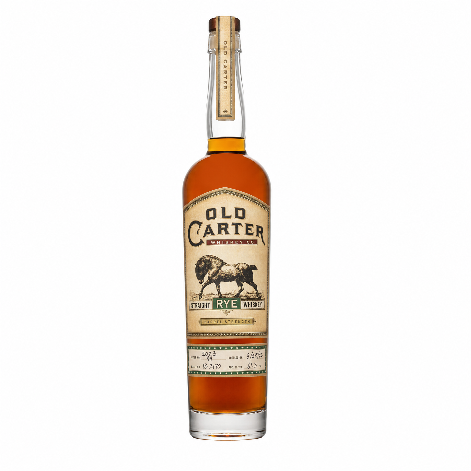 Old Carter Straight Rye Whiskey 750ml