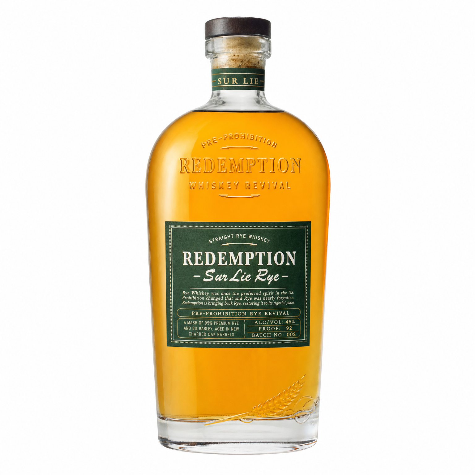Redemption Sur Lee Straight Rye Whiskey 750ml