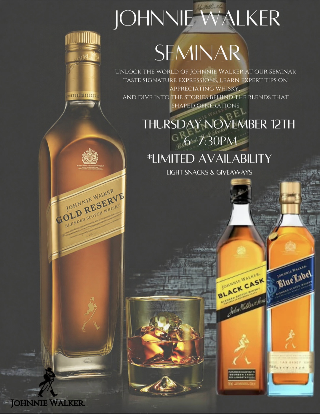 Johnnie Walker Signature Expressions Event - Reserve your seat today!