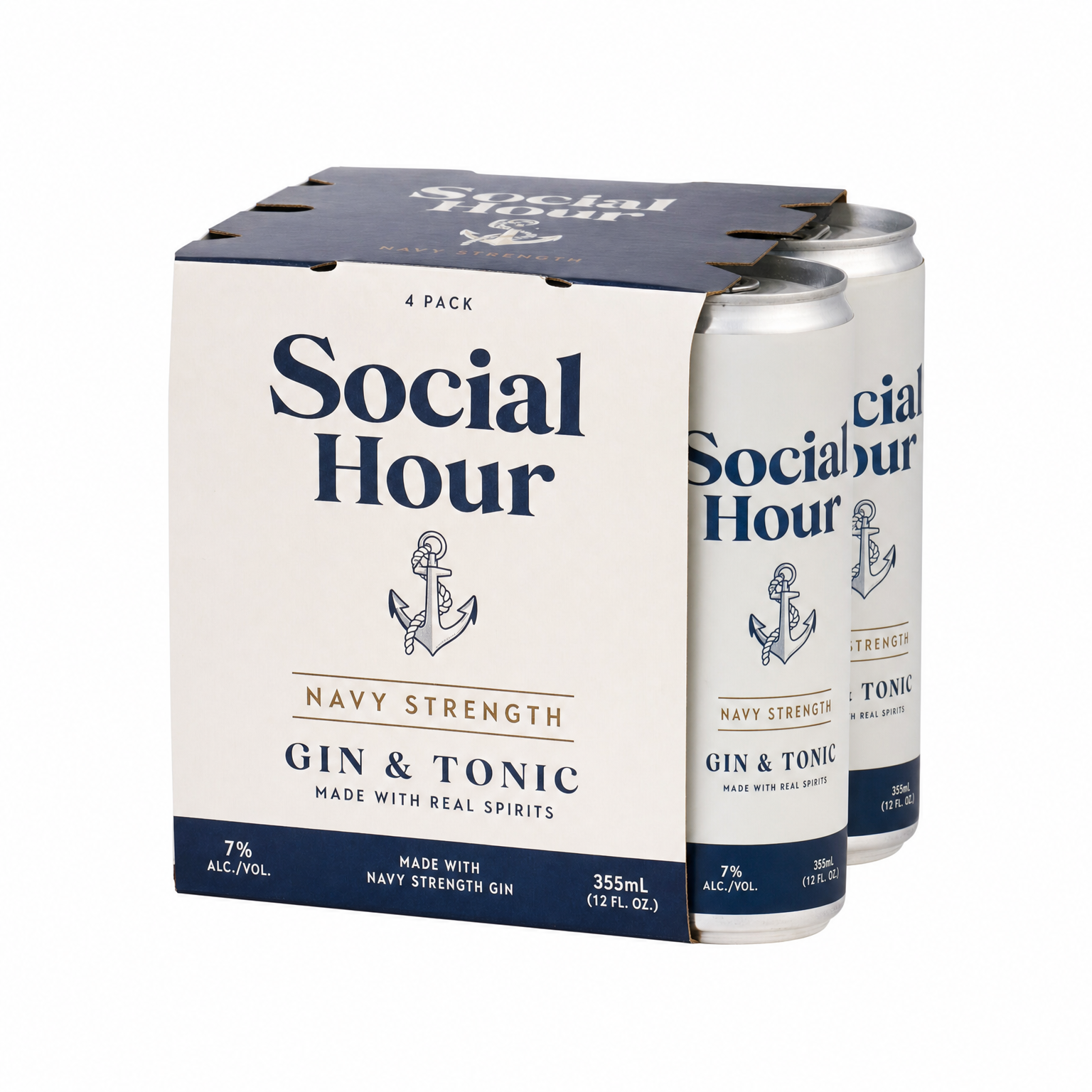 Social Hour Navy Strength Gin & Tonic 4pk