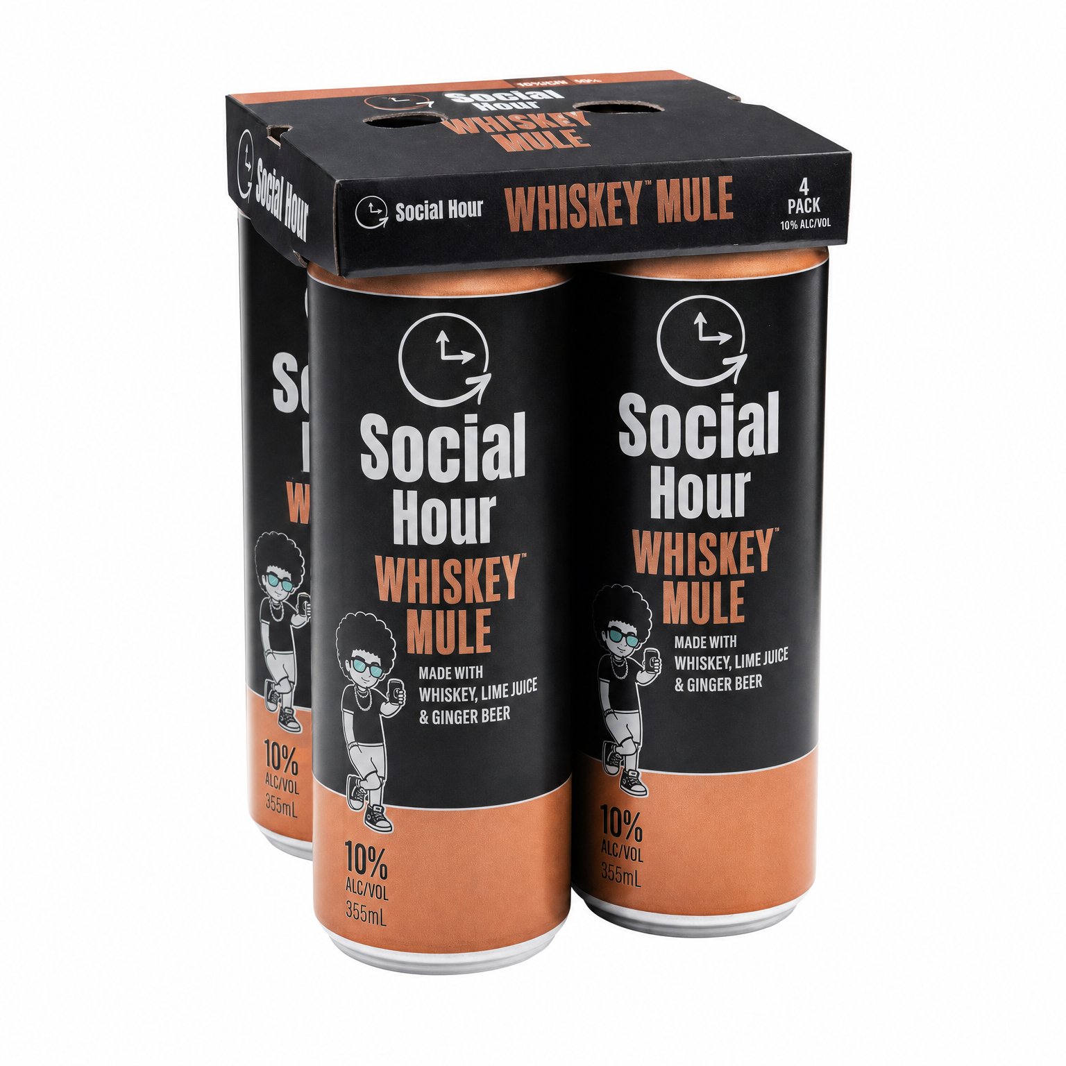 Social Hour Whiskey Mule Can 4pk 355ml