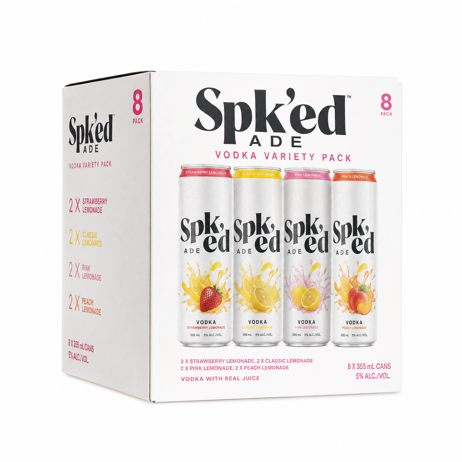 Spk'ed Ade Vodka Variety Pack 8 Pack