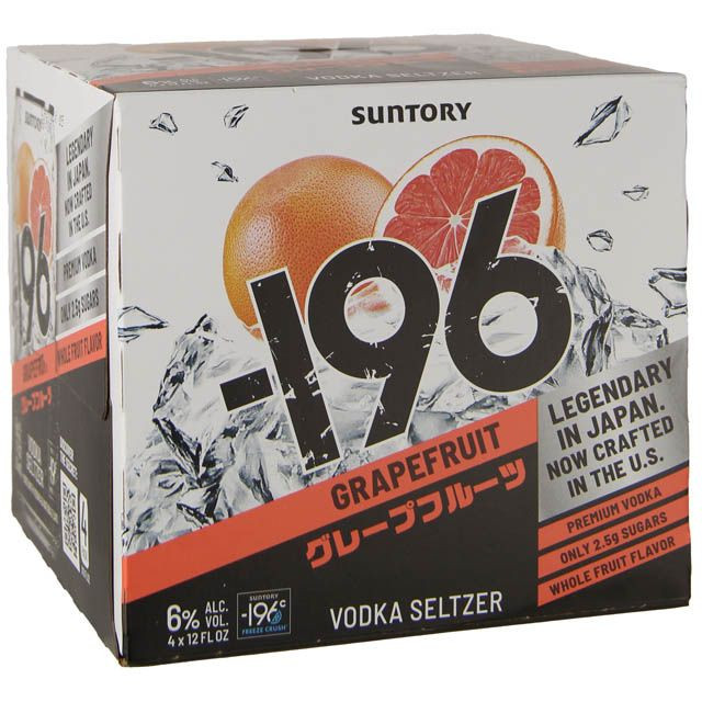 -196 Grapefruit Vodka Seltzer 4 Pack 355ml