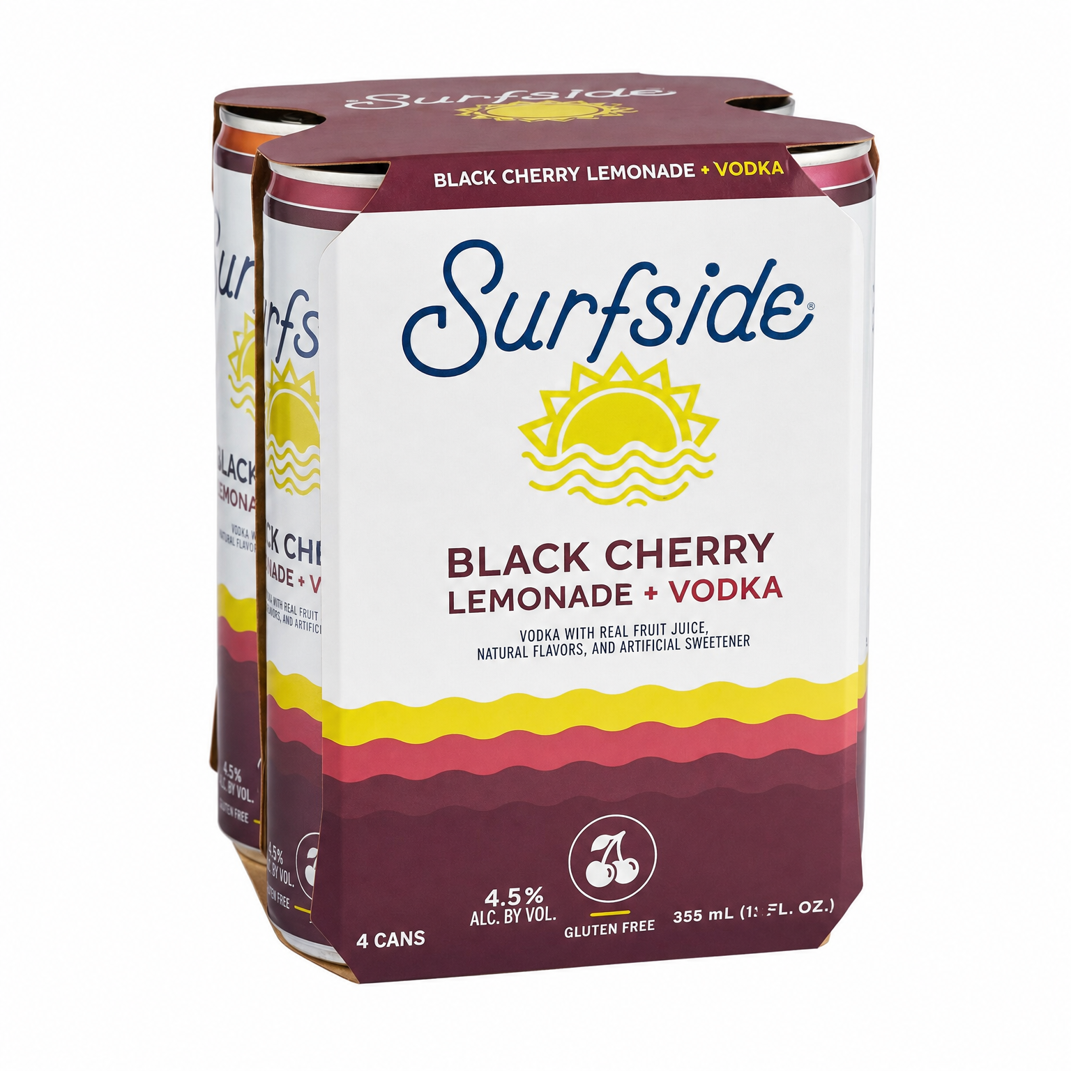 Surfside Black Cherry Lemonade Vodka 4pk 355ml Cans