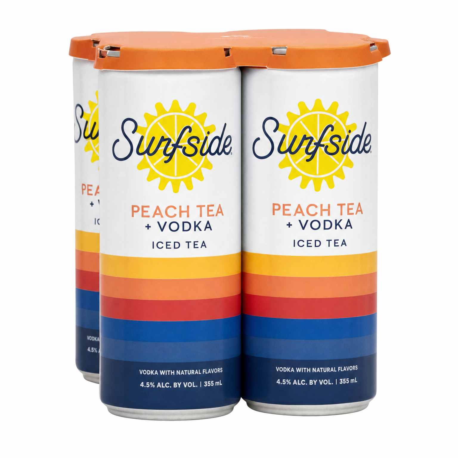 Surfside Peach Tea Vodka 4pk 355ml Cans
