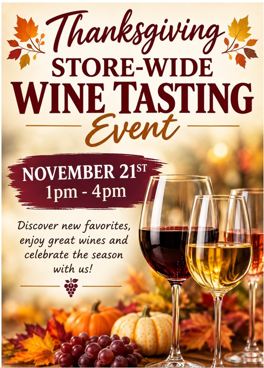Store-wide Thanksgiving Tasting