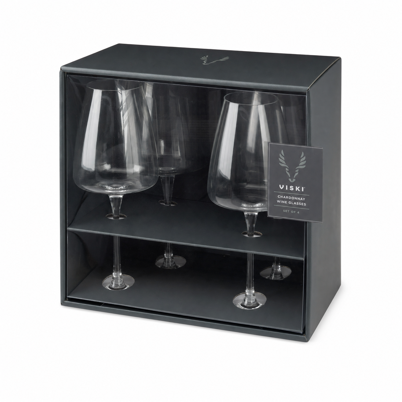 VISKI CHARD WINE GLASS 4PK