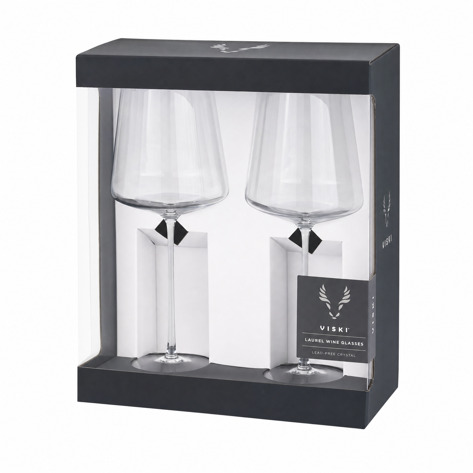 VISKI LAUR WT WINE GLASS 2PK