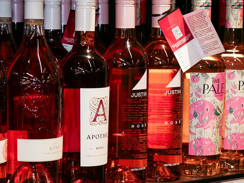 variety of wine bottles