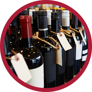 wine bottle selection