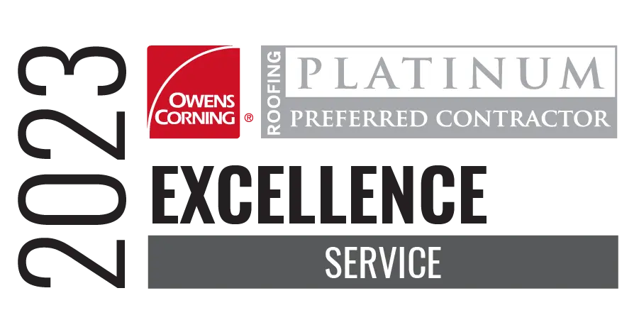 2023 Owens Corning Roofing Platinum Preferred Contractor Excellence Service