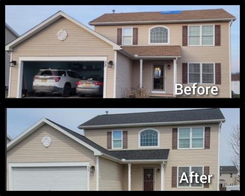 Before After New Siding Installed